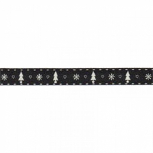 Berisfords Christmas Tree Ribbon 4 Black