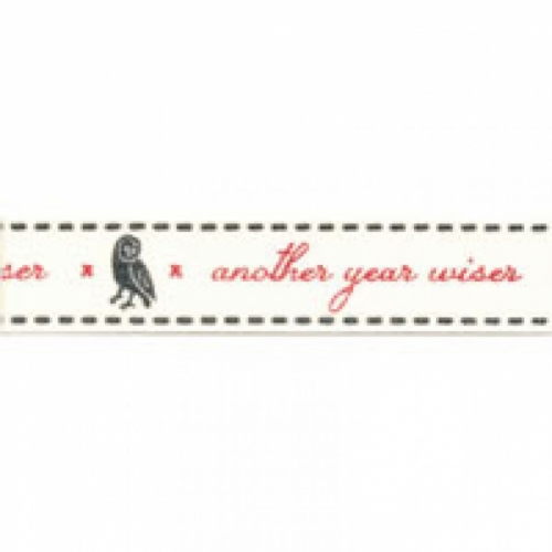 Berisfords Wise Owl Ribbon 1 Red