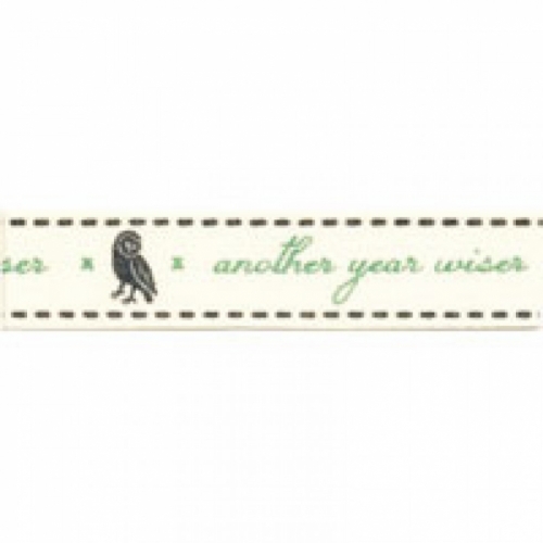 Berisfords Wise Owl Ribbon 2 Green