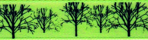 Berisfords Trees Ribbon 2 Kiwi