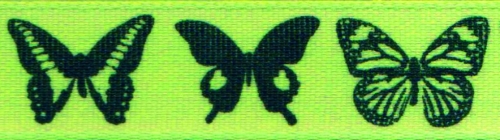 Berisfords Dancing Butterfly Ribbon 2 Kiwi