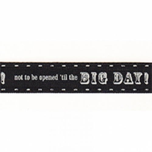 Berisfords Big Day Ribbon 4 Cream on Black