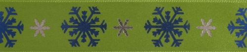Berisfords Snowflake Christmas Ribbon Meadow