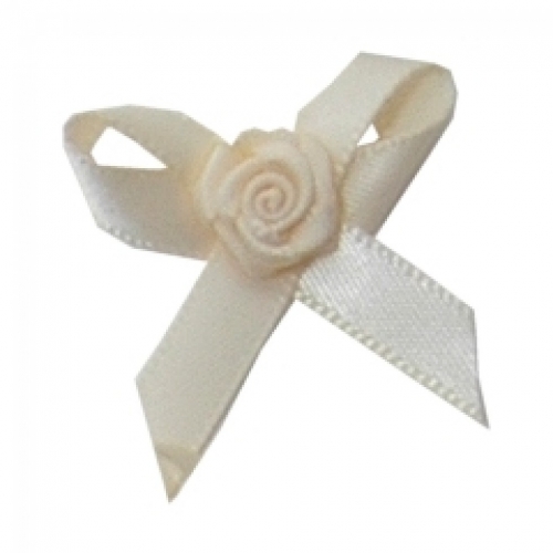 Berisfords Ribbon Rose Centred Bows 815 Cream