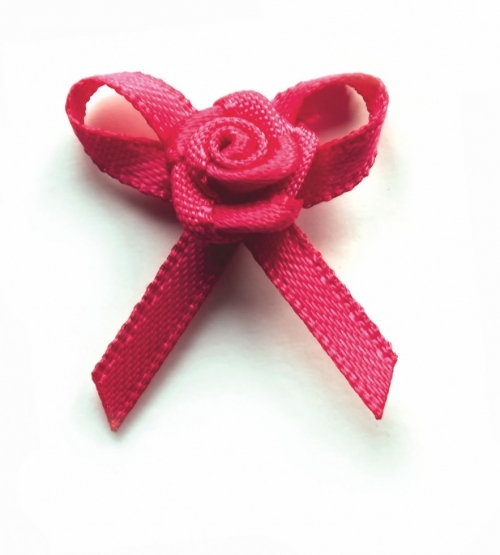 Berisfords Ribbon Rose Centred Bows 175 Shocking Pink