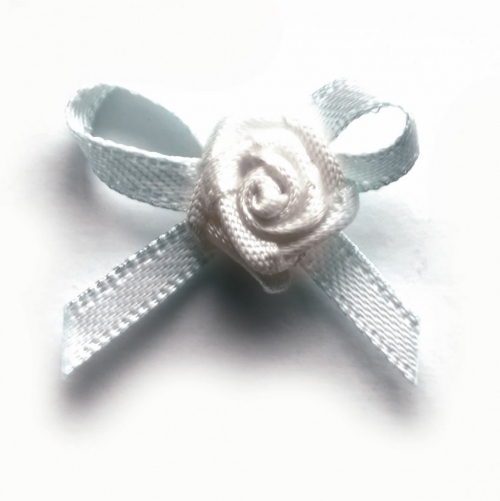 Berisfords Ribbon Rose Centred Bows 29 White