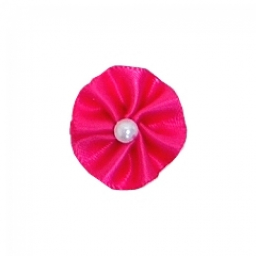 Berisfords Ribbon Pearl Rosettes 175 Shocking Pink
