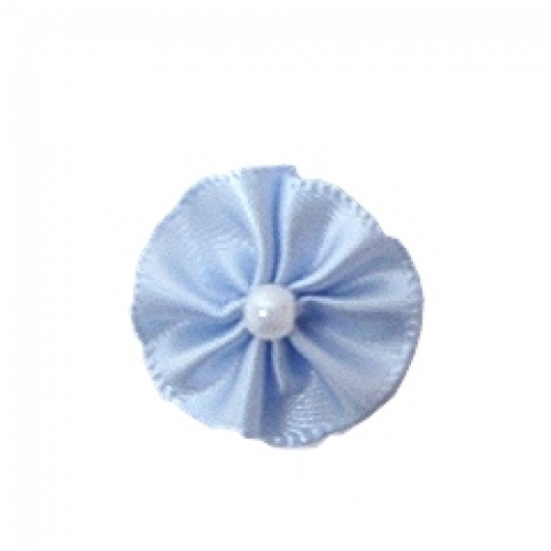 Berisfords Ribbon Pearl Rosettes 307 Bluebell