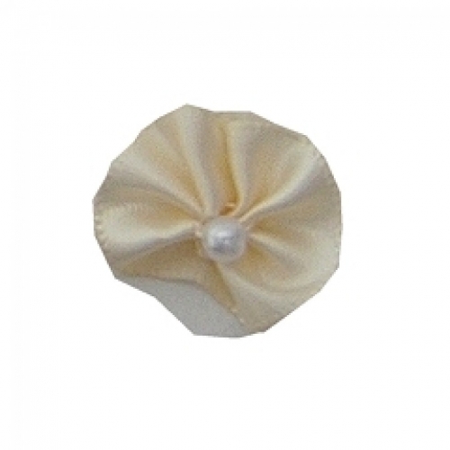 Berisfords Ribbon Pearl Rosettes 815 Cream