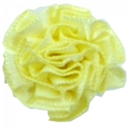 Berisfords Ribbon Ruched Rosettes 617 Baby Maize