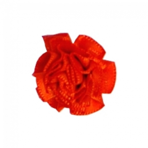Berisfords Ribbon Ruched Rosettes 761 Autumn Orange