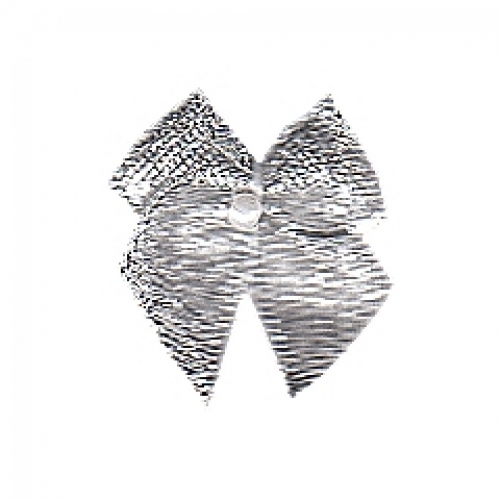 Berisfords Ribbon Pearl Crossover Bows 100 Silver