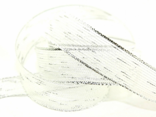 Berisfords Empire Metallic Ribbon 100 Silver