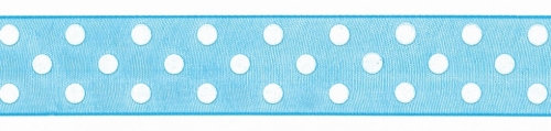 Berisfords Sheer Dots Organza Ribbon 3 Sky
