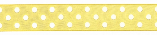 Berisfords Sheer Dots Organza Ribbon 5 Lemon