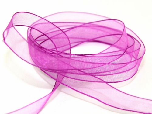 Berisfords Wired Sheer Organza Ribbon 402 Fuchsia