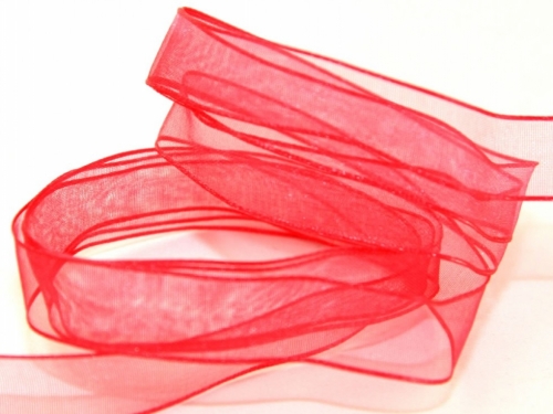 Berisfords Wired Sheer Organza Ribbon 72 Shocking Pink