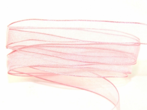Berisfords Wired Sheer Organza Ribbon 2 Pink