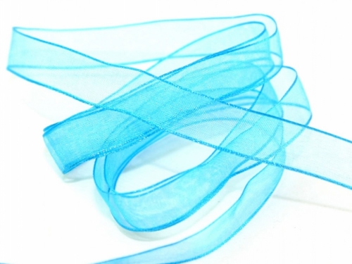 Berisfords Wired Sheer Organza Ribbon 4 Peacock