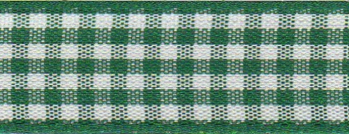 Berisfords Gingham Ribbon (Value Roll) 455 Hunter Green