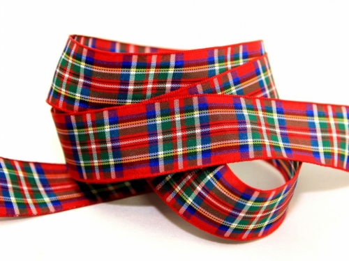 Berisfords Woven Tartan Ribbon (Value Roll) 7 Royal Stewart