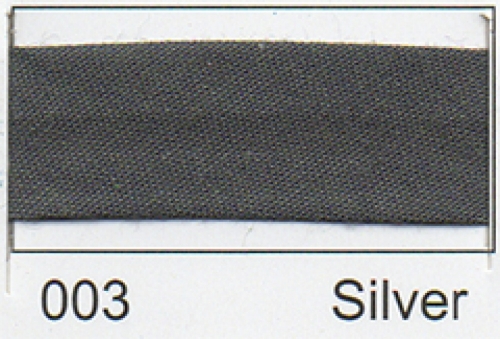 Essential Trimmings Polycotton Bias Binding Tape Silver Grey