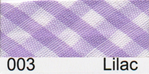 Essential Trimmings Gingham Bias Binding Tape Lilac