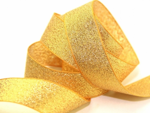 Berisfords Metallic Lame Ribbon (Value Roll) 244 Dark Gold