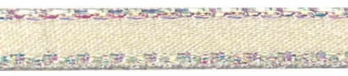 Berisfords Iridescent Edge Ribbon 8 Ivory