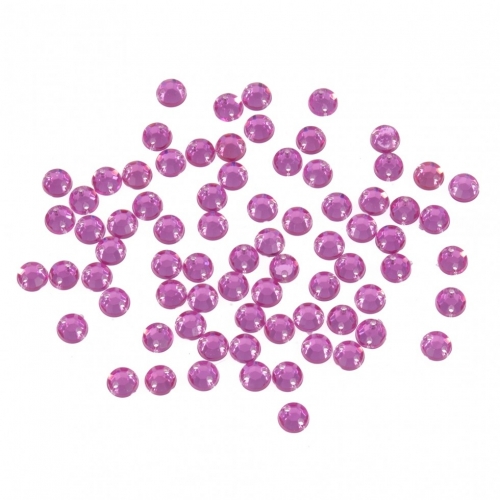 Sew On Round Diamante Bling Fuchsia