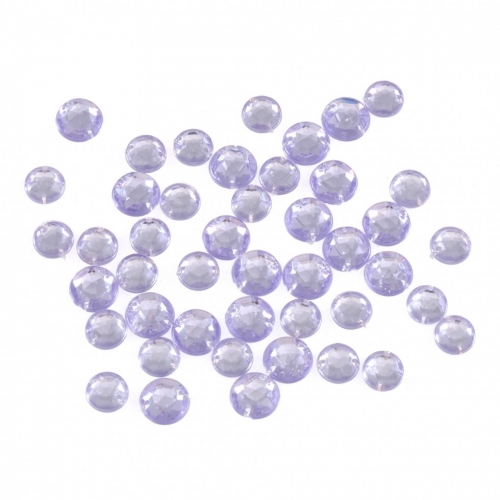 Sew On Round Diamante Bling Lilac