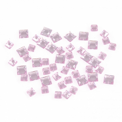 Sew On Square Diamante Bling Pink