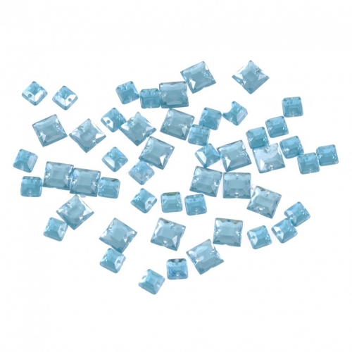 Sew On Square Diamante Bling Turquoise