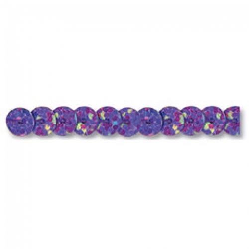Trimits Flat Strung Sequins Trim Purple Hologram