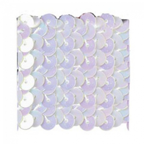 Trimits Stretch Sequins Trim White Iris