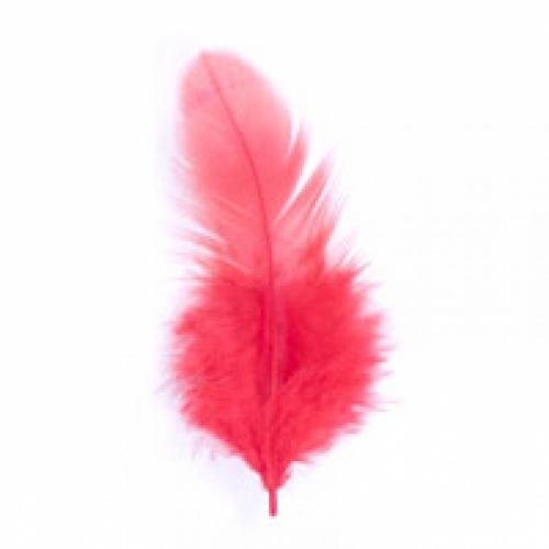 Trimits Hen Craft Feathers (Value Pack of 5) Red