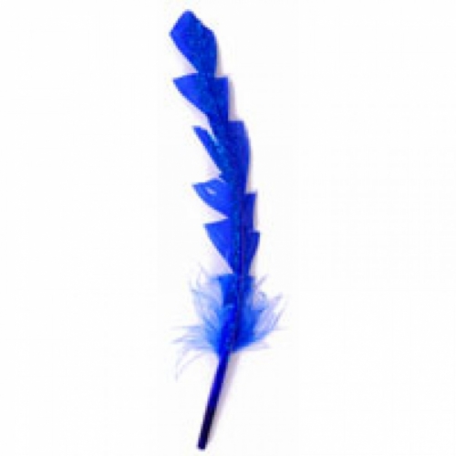 Trimits Feathers With Glitter Royal Blue