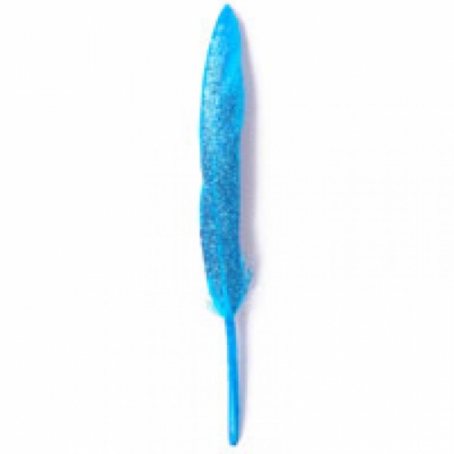 Trimits Feathers With Glitter (Value Pack of 5) Turquoise