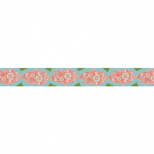 Tilda Jacquard Ribbon Teal