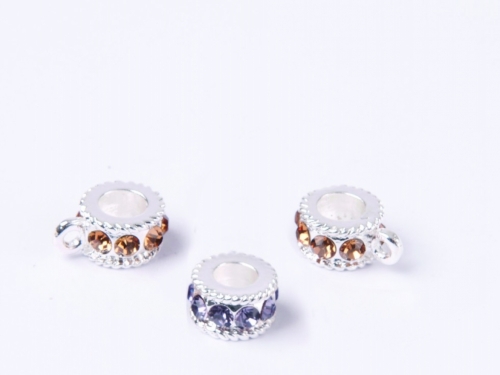 Trimits Rhinestone Beads Silver Iris Mix