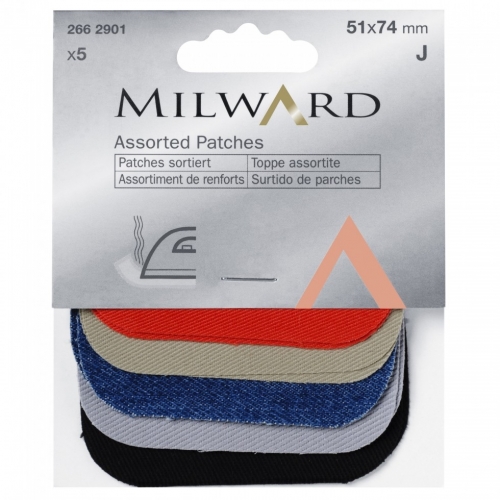 Milward Iron On Cotton Patches Assorted Colours