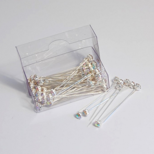 Diamante Corsage Pins Iridescent