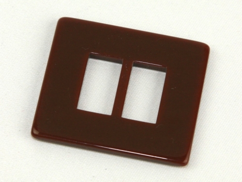 Square Plastic Buckle Brown