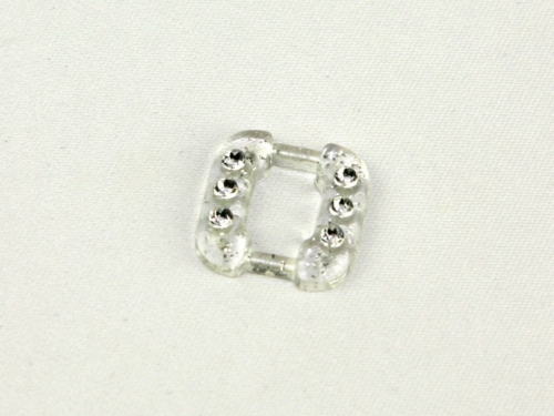 Round Diamante Buckle Clear & Silver