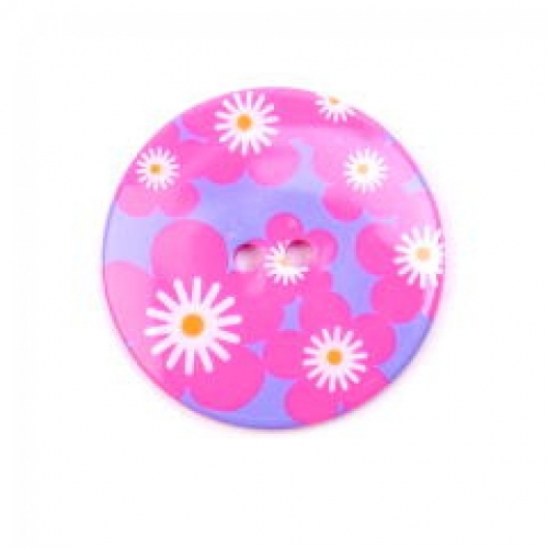 Crendon Round Floral Buttons Purple/Pink