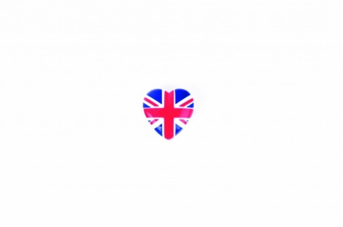Crendon Heart Union Jack Buttons Red White Blue