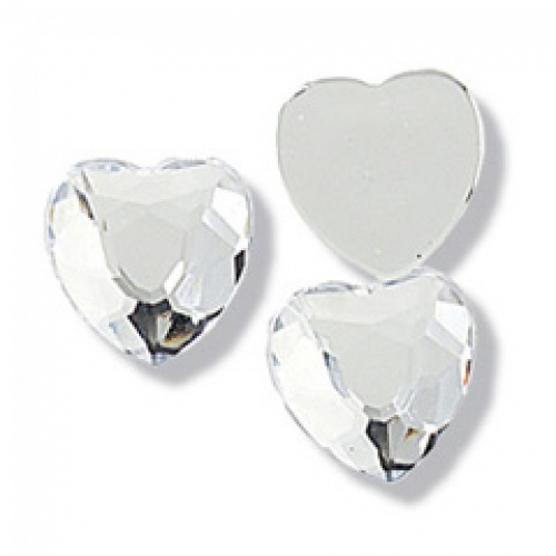 Trimits Heart Crystal Diamantes Silver