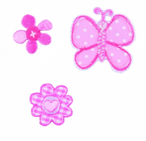Craft Factory Patch Motif Butterfly Flowers
