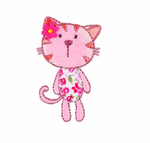 Craft Factory Patch Motif Floral Kitty