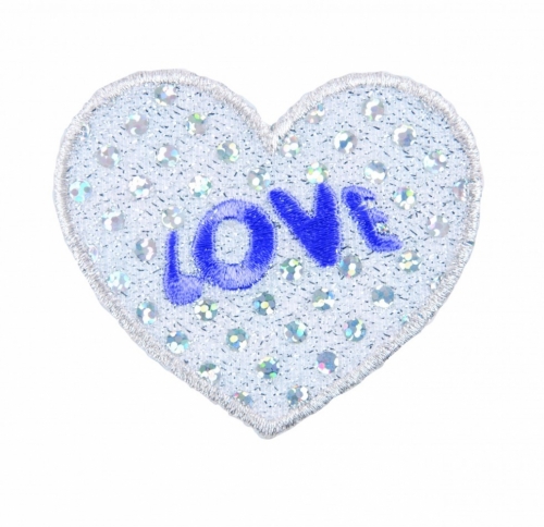 Craft Factory Patch Motif Sequin Love Heart